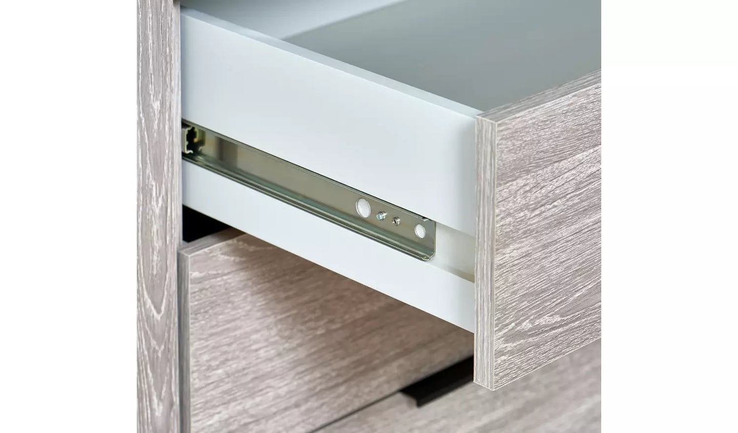 Hallingford 4 Door 3 Drawer Wardrobe - Grey Oak